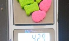 Satres narkoba Polres Binjai tangkap dua pria yang meresahkan kampung sendiri dengan barang bukti extasi .