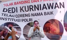 AMPP berunjuk rasa di Mabes Polri , tolak banding dan tuntut proses pidana Dedi Kurniawan. 