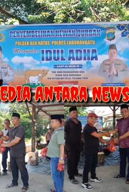 “Polsek Aek Natas Polres Labuhan batu Laksanakan Penyembelihan Hewan Qurban Idul Adha 1447 H”.