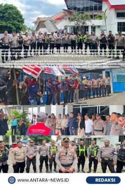 Aksi Damai Buruh di Bitung Berjalan Kondusif, Polres Bitung Kedepankan Pengamanan Humanis