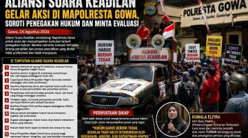 Aliansi Suara Keadilan Gelar Aksi Di Pengadilan Negeri Gowa Dan Mapolresta Gowa, Soroti Penegakan Hukum dan Minta Evaluasi